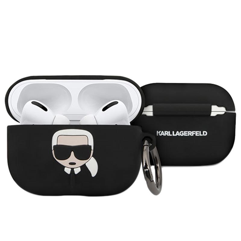 Karl Lagerfeld Airpod Case – Zwart – Karl – Silicone - Telefoon winkel . reparatie winkel, refurbished telefoons, telefoon accessoires, telefoon onderdelen